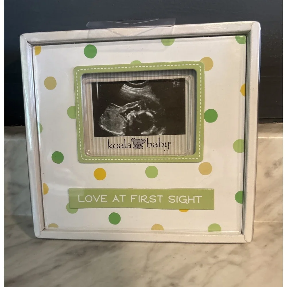 2 Baby Sonogram Picture Frames Love‎ at First Sight Baby Ultrasound Photo